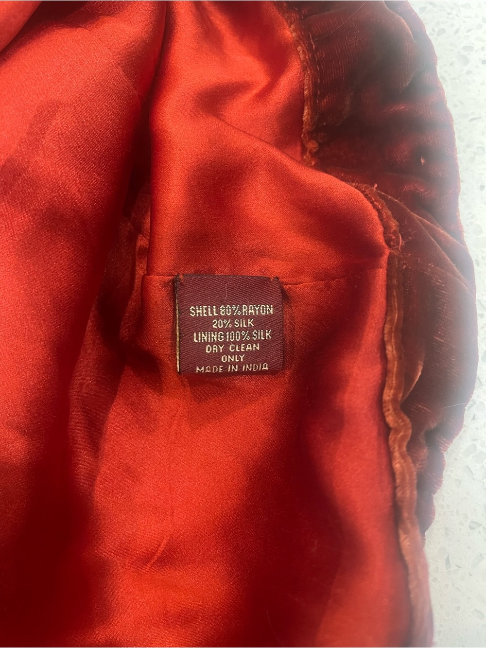 Vintage Embellished Velvet Blazer in Deep Burgundy - Picture 9 of 9